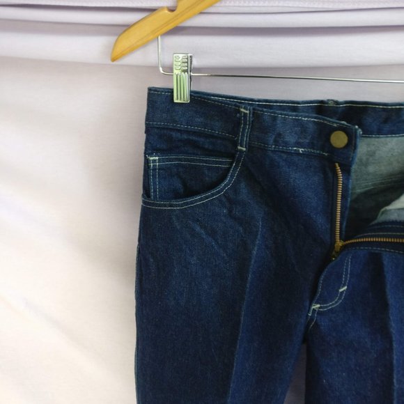 Vintage 90s Highrise Classic Straight Leg jean w31 +MEASUREMENT Rigid denim - Picture 3 of 12